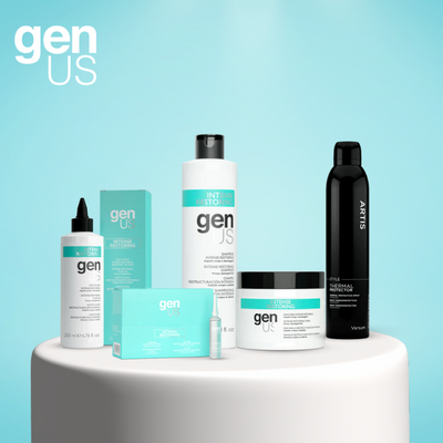 Genus Intense Restoring Small Sistema de 5 pasos para cabello encrespado y dañado